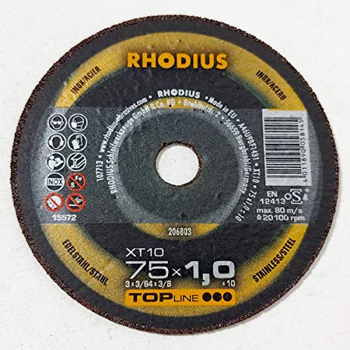 Rhodius Extradünne Trennscheibe XT10 MINI 75 x 1,0 x 10,0 mm von Rhodius