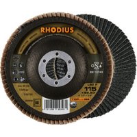 RHODIUS TOPline LSZ F EXTENDED Fächerschleifscheibe 115 x 22,23 mm K60 von Rhodius
