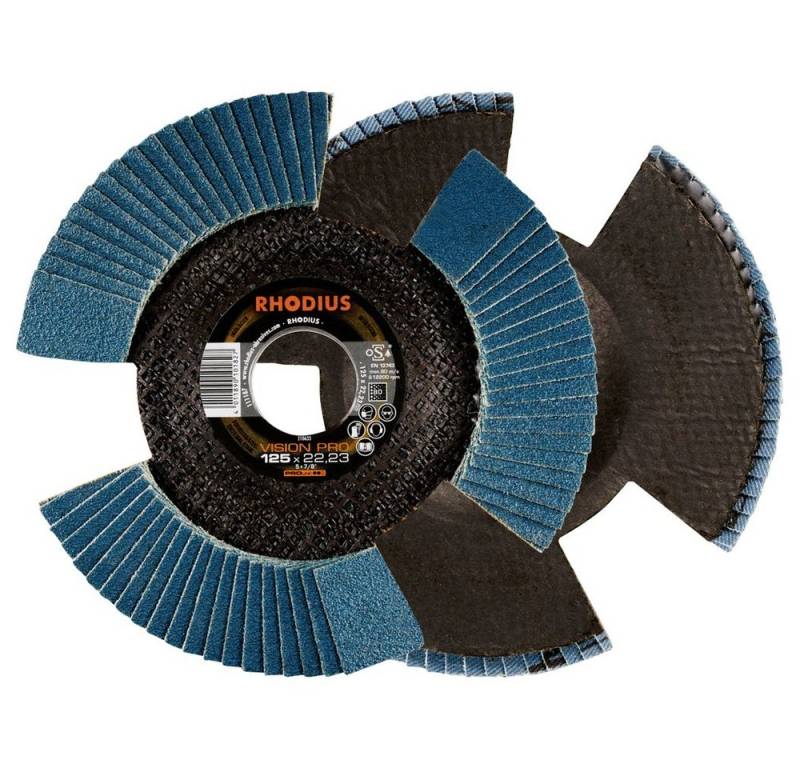 Rhodius Schleifscheibe Rhodius 211305 VISION PRO PACK Fächerschleifscheibe Durchmesser 125 mm von Rhodius