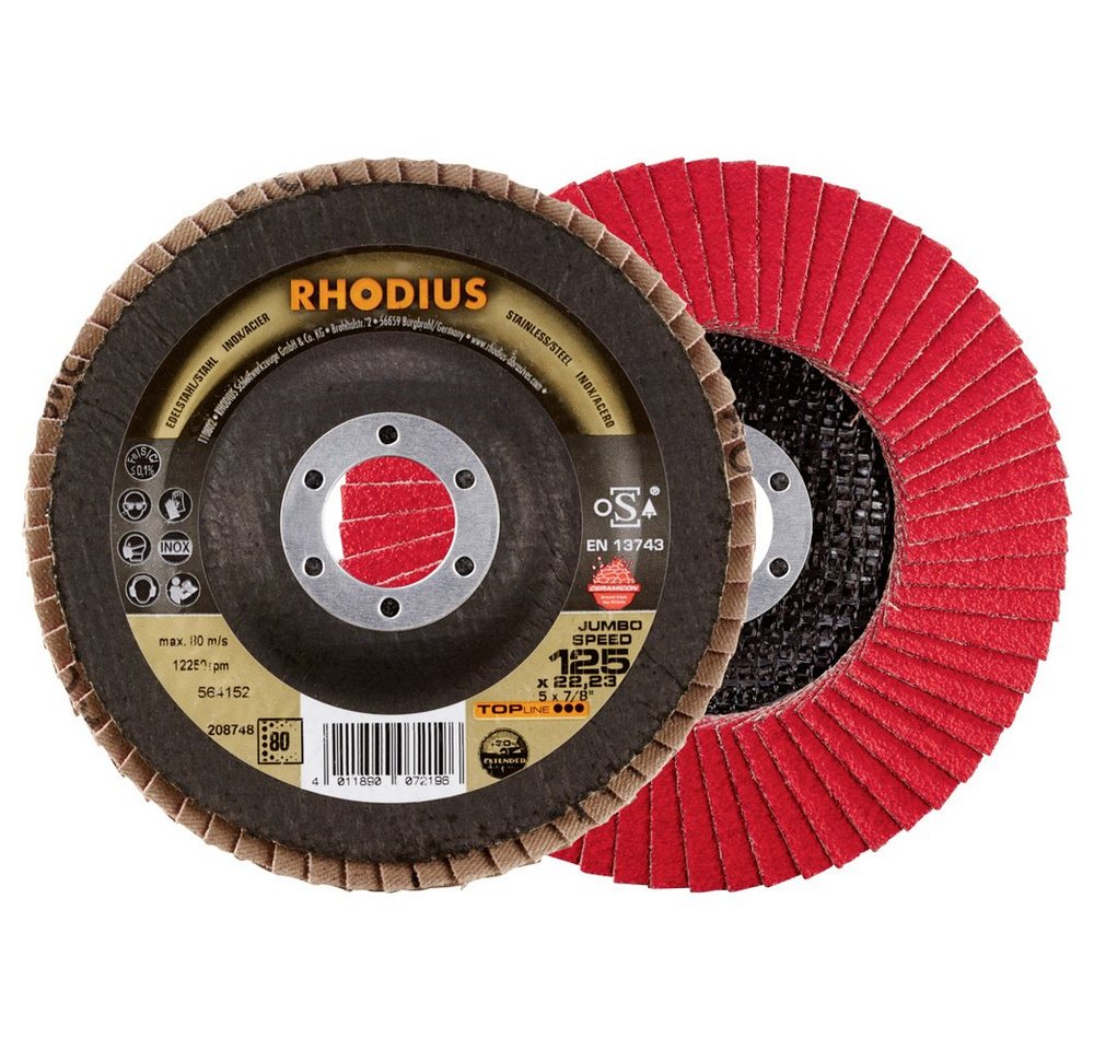 Rhodius Schleifscheibe Rhodius 211313 JUMBO SPEED PACK Fächerschleifscheibe Durchmesser 125 m Rhodius Schleifscheibe Rhodius 211313 JUMBO SPEED PACK Fächerschleifscheibe Durchmesser 125 m von Rhodius