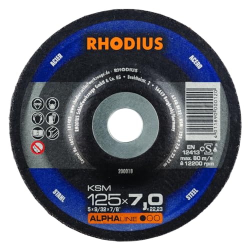 Rhodius KSM Schruppscheibe 125 x 7,0 x 22,23 mm Stahl von Rhodius