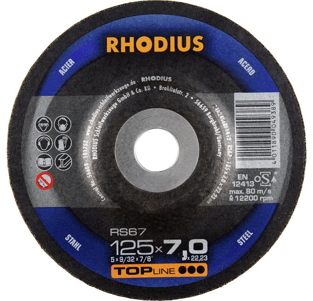 Rhodius Schruppscheibe Rhodius 200141 RS67 Schruppscheibe Stahl 25 St. Rhodius Schruppscheibe Rhodius 200141 RS67 Schruppscheibe Stahl 25 St. von Rhodius