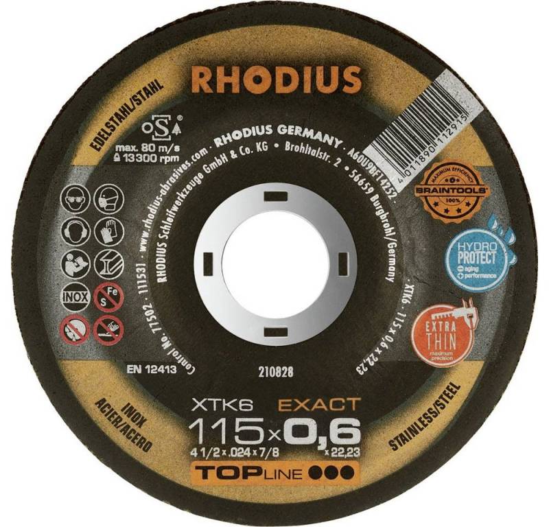Rhodius Trennscheibe Extradünne Trennscheibe 115 x 0.6 x 22.23 mm INOX von Rhodius