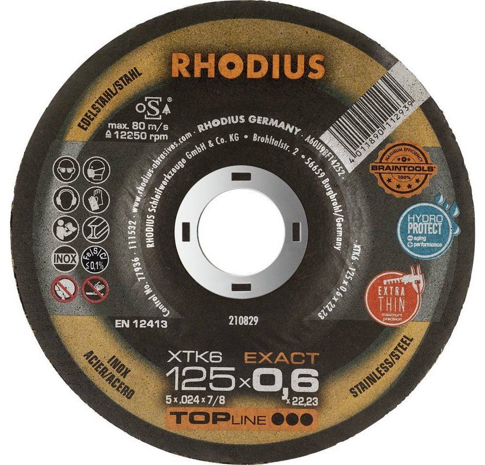 Rhodius Trennscheibe Extradünne Trennscheibe 125 x 0.6 x 22.23 mm INOX von Rhodius