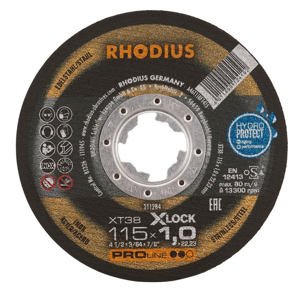 Rhodius Trennscheibe Extradünne Trennscheibe XT38 X-LOCK, Ø 115 x 1,0 von Rhodius