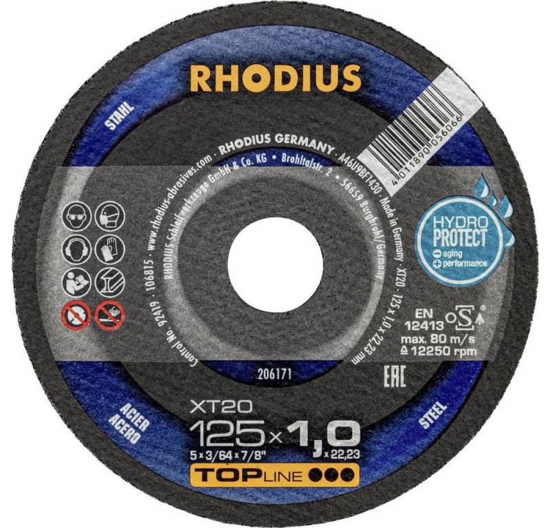 Rhodius Trennscheibe XT20, Extradünne Trennscheibe 125 x 1.0 x 22.23 von Rhodius