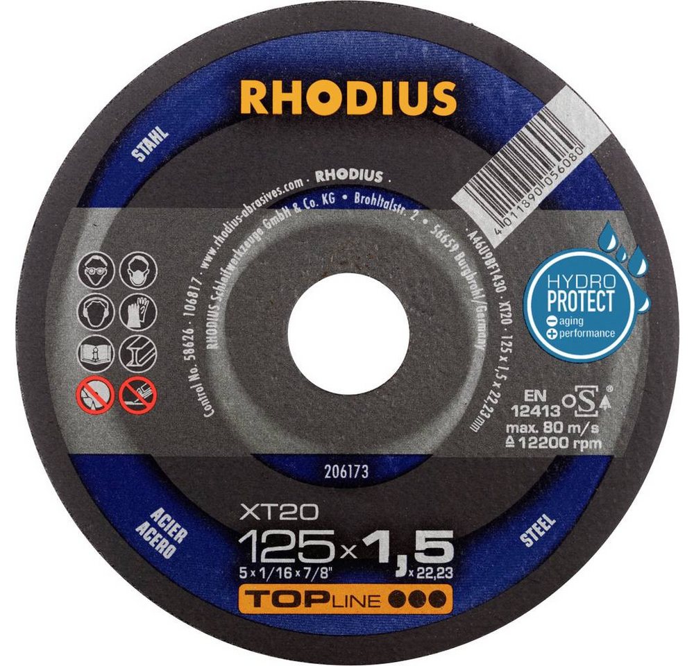 Rhodius Trennscheibe XT20, Extradünne Trennscheibe 125 x 1.5 x 22.23 Rhodius Trennscheibe XT20, Extradünne Trennscheibe 125 x 1.5 x 22.23 von Rhodius