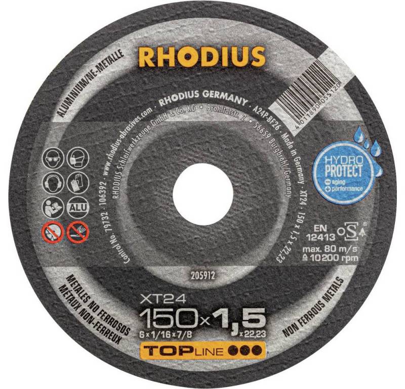 Rhodius Trennscheibe XT24, Extradünne Trennscheibe 150 x 1.5 x 22.23 mm, Form 41 205912 von Rhodius