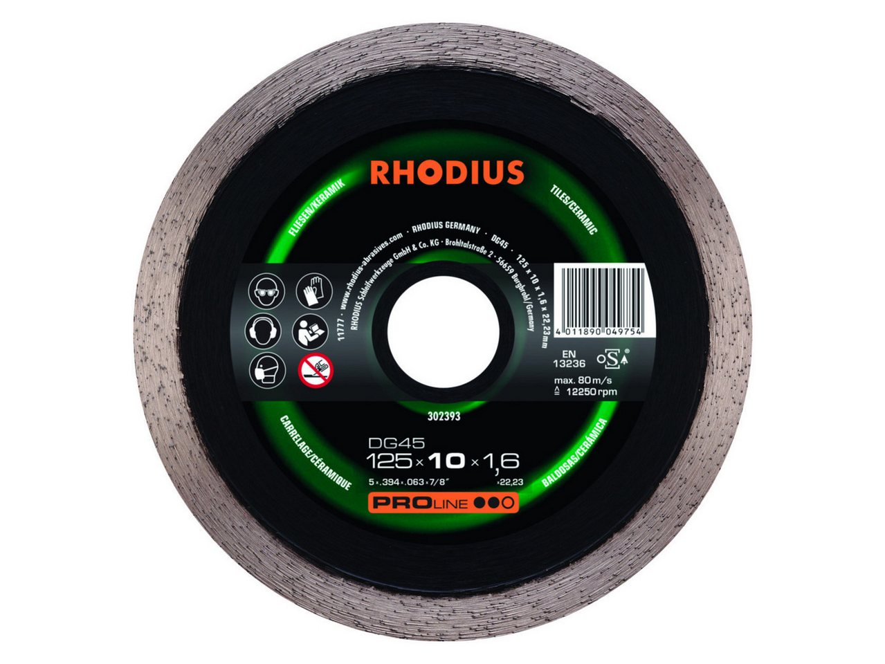 Rhodius Diamanttrennscheibe Rhodius Diamanttrennscheibe DG45 Fliesen Ø 125 mm Rhodius Diamanttrennscheibe Rhodius Diamanttrennscheibe DG45 Fliesen Ø 125 mm von Rhodius