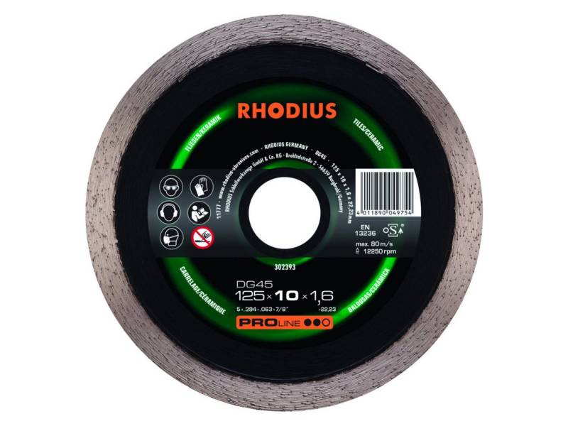 Rhodius Diamanttrennscheibe Rhodius Diamanttrennscheibe DG45 Fliesen Ø 125 mm von Rhodius
