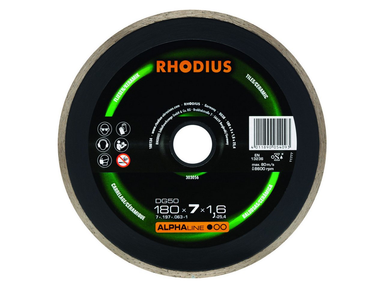 Rhodius Diamanttrennscheibe Rhodius Diamanttrennscheibe DG50 Fliesen Ø 180 mm Rhodius Diamanttrennscheibe Rhodius Diamanttrennscheibe DG50 Fliesen Ø 180 mm von Rhodius