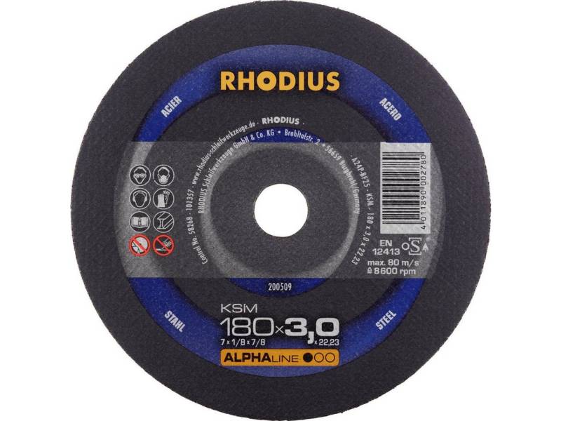 Rhodius Winkelschleifer Rhodius Freihandtrennscheibe KSM Stahl Ø 180 mm Rhodius Winkelschleifer Rhodius Freihandtrennscheibe KSM Stahl Ø 180 mm von Rhodius