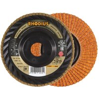 Rhodius - jumbo longlife trim, 10 Stück, 125 mm, Korn 60, Fächerschleifscheibe von Rhodius