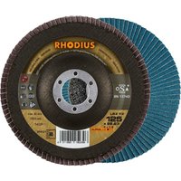 Rhodius - lsz F2, 10 Stück, 115 mm, Korn 80, Fächerschleifscheibe von Rhodius
