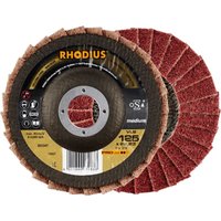 Vls, 10 Stück, 115 mm, Fächerschleifscheibe - Rhodius Vls, 10 Stück, 115 mm, Fächerschleifscheibe - Rhodius von Rhodius