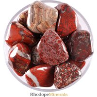 Trommelstein Aus Brekzienjaspis, Trommelsteine, Steine, Kristalle, Felsen, Geschenke, Edelsteine, Tierkreiskristalle, Gastgeschenke von RhodopeMinerals