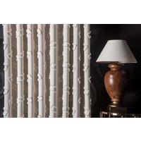 Boho Weiß Bestickte Leinenvorhänge, Luxuriöse Dekorative Stangentaschenvorhänge, Fensterbehandlungen, Vorhänge Für Wohnzimmer Und Schlafzimmer von RhodosFabric