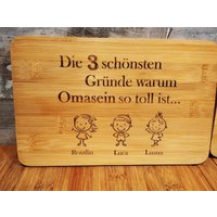 Frühstücksbrettchen Oma, Mama, Papa, Opa von RhoenerUeberflieger