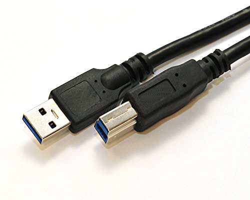 RHOMBUTECH® USB 3.0 Verbindungskabel 1m - A-Stecker zu B-Stecker - bis zu 5.000 Mbit/s (USB 3.0 A zu B : 1m) von Rhombutech