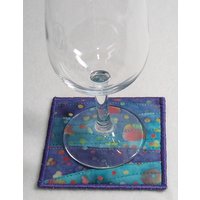 Blaue Wellen Stoffuntersetzer - 4Er Set von RhondaMadeIt