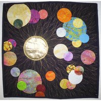 Interplanetar Space 2 Kunst Quilt von RhondaMadeIt