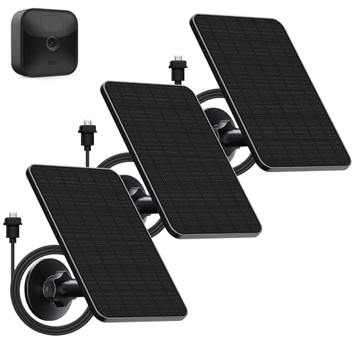Solarpanel für Blink Kamera Outdoor,4W Blink Kamera Solarpanel Kompatibel mit Blink Outdoor,Blink XT2/XT Kamera&SimpliSafe Kamera(Nicht enthalten),IP66 Blink Outdoor(3rd Gen) mit Gummistecker(3 Pack) von Rhorawill