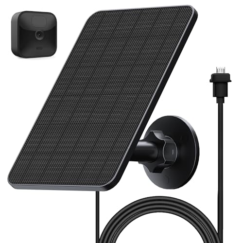 Solarpanel für Blink Kamera Outdoor,4W Blink Kamera Solarpanel kompatibel mit Blink Outdoor,Blink XT2/XT Kamera&SimpliSafe Kamera(Nicht enthalten),IP65 Blink Outdoor(3rd Gen) mit Gummistecker(1 Pack) von Rhorawill