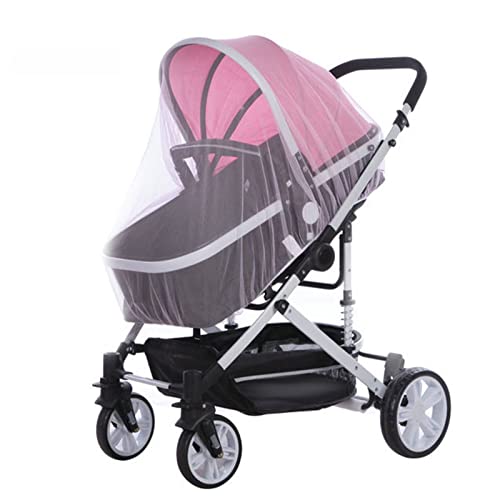 2 Stück Universal-Moskitonetze,feinmaschige Moskitonetze für Kinderwagen,Wiegen und Reisebetten,geeignet für Kinderwagen/Babywagen/Buggy(Weiß) von Rhsemi