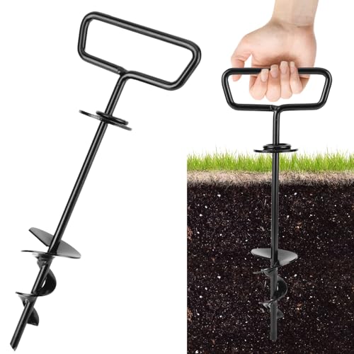 Erdhaken Hund, Heavy Duty Anlegepflock für Hunde, Bodenanker Hund für Hunde bis zu 99 lbs für Camping, Strand, Rasen und Hof(Schwarz) Erdhaken Hund, Heavy Duty Anlegepflock für Hunde, Bodenanker Hund für Hunde bis zu 99 lbs für Camping, Strand, Rasen und Hof(Schwarz) von Rhyhome