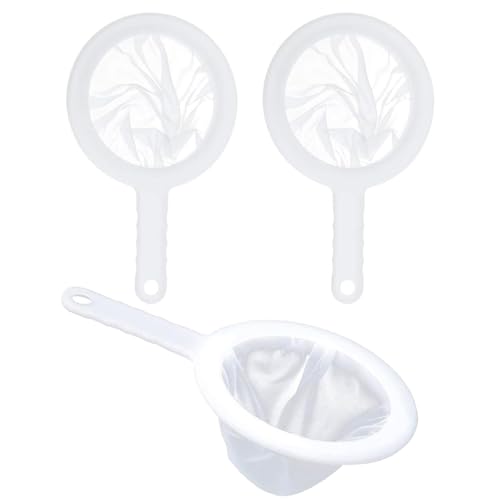 Rhys 3 Stück Sieb Fein, Feines Sieb Mit Griff 100/200/400 Mesh Haarsieb Küche Netzsieb Ultrafeines Trichterfilte Haushaltssieb Handsieb für Filtern von Honig, Suppe, Maisstärke, Kaffee Rhys 3 Stück Sieb Fein, Feines Sieb Mit Griff 100/200/400 Mesh Haarsieb Küche Netzsieb Ultrafeines Trichterfilte Haushaltssieb Handsieb für Filtern von Honig, Suppe, Maisstärke, Kaffee von Rhys