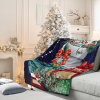 Weihnachtsdecke, Kuscheldecke Weihnachten, Sofadecke Überwurf, Geschenkideen, Geschenk Beste Freundin, Personalisierbare Weihnachtsgeschenke von RiDanielleKreativ