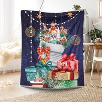 Weihnachtsdecke, Kuscheldecke Weihnachten, Sofadecke Überwurf, Geschenkideen Oma Und Opa, Geschenk Beste Freundin, Weihnachtsgeschenk Tante von RiDanielleKreativ