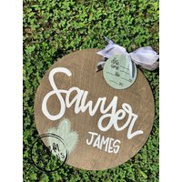 Krankenhaus Türbügel Junge, Geburtsanzeige, Baby Shower Geschenk, Personalisiertes Namensschild von RiLeeMDesigns