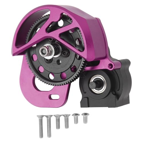 RiToEasysports 1:10 RC -Getriebe, 1/10 Fernbedienungsgetriebe Aluminium -Legierungsgetriebe mit 87 -t -Stahl -Spurgetriebe für SCX10 SCX10 II AX10 Upgrade -Teile (Purple) von RiToEasysports