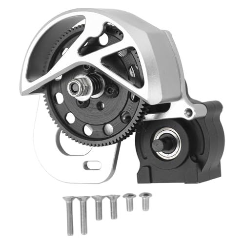 RiToEasysports 1:10 RC -Getriebe, 1/10 Fernbedienungsgetriebe Aluminium -Legierungsgetriebe mit 87 -t -Stahl -Spurgetriebe für SCX10 SCX10 II AX10 Upgrade -Teile (Silver) von RiToEasysports