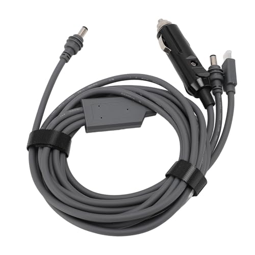 RiToEasysports 3 in 1 Stromkabel 3-in-1-Ladekabel Triple Output Ladegerät mit DC Männlicher Stecker USB Typ C-Ladegerät für -Satellitengerät Kompakt Tragbare Outdoor-Reisecamping (#3) von RiToEasysports