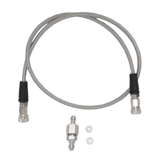 RiToEasysports 8 Mm Schnellstecker, Hochdruckschlauch aus Edelstahl mit Doppelköpfen mit Doppeltem Weiblichen Köpfen, die für Verschiedene Inflationsgeräte Kompatibel Sind (Edelstahlfarbe) von RiToEasysports