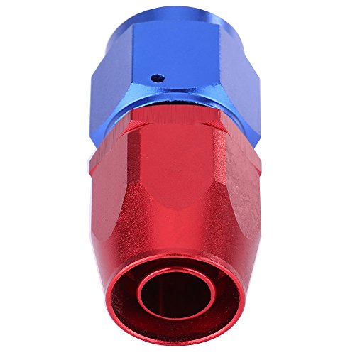 RiToEasysports An10 Aluminium -Kraftstoffleitungsschlauchend -Schwenkanpassungsadapter für Ölkühlerblau und Rotes Farbanbenachter, Hohe Festigkeit und Schutz, Geeignet für Kraftstoffrohr und (0°) von RiToEasysports