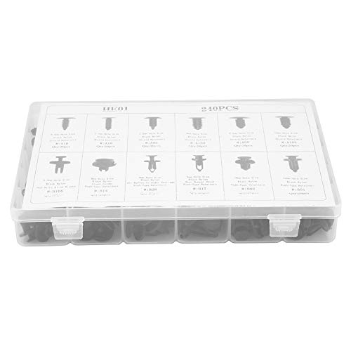 RiToEasysports Premium 240pcs Car Body Push Pin Pinte Niet Stoßstangenverbesserer Klemme/Halterverkleidung für Anpassung für für Feste und Langlebige Automobilmaterial von RiToEasysports