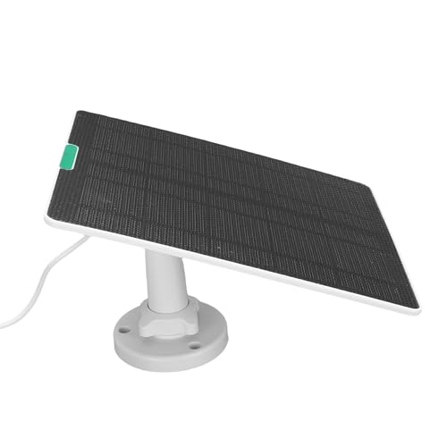 RiToEasysports Solar Panel Ladegerät 10W Allwetter-Proof-vielseitiger Kompatibilität Tragbares Design für Kameratürklingel mit DC3.5-Schnittstelle (WHITE) von RiToEasysports