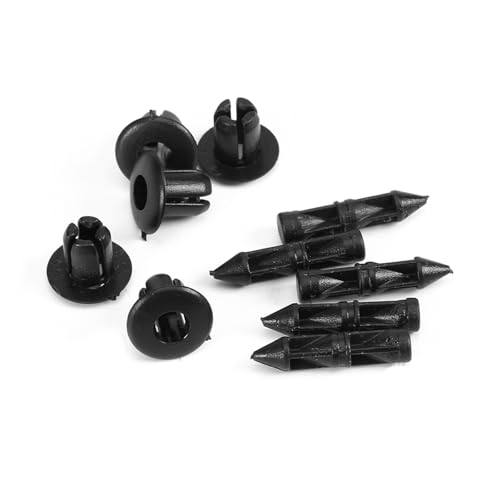 RiToEasysports Styling für Auto 100 Stücke 6 Mm in Kunststoff Nervente Plastikfixing für Klemmen/Hold -Stoßstangen, die für die Passform für die Anpassung für die Klammer/den Hold für Türen Geeignet von RiToEasysports
