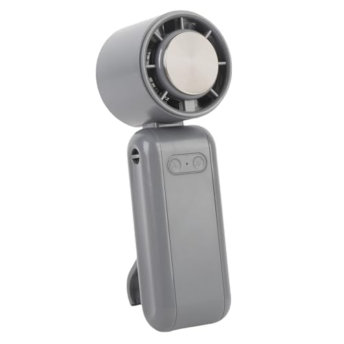 RiToEasysports Tragbarer Lüfter, 5 Gear -Handheld -Lüfter mit Eiskühler für Outdoor Aktivitäten Reisearbeit, Leichte und Tragbare, Verdeckte Standfunktion, Fünf Geschwindigkeitswindanpassung, (GRAY) von RiToEasysports