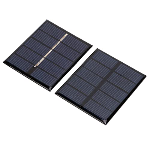 Solarpanel, 2 Stück 0,5 W 2,5 V Solarpanel-Ladegerät DIY Polysilizium-Solarpanel für Elektrogeräte mit Geringem Stromverbrauch von RiToEasysports