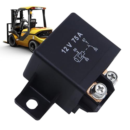 12 Volt Relay, High Power 75A Forklift Relay, Continuous Duty Waterproof Automotive Box 74x43x37.5mm, Multipurpose for Starters Engines, Improve Vehicle Functions von Riaisttd