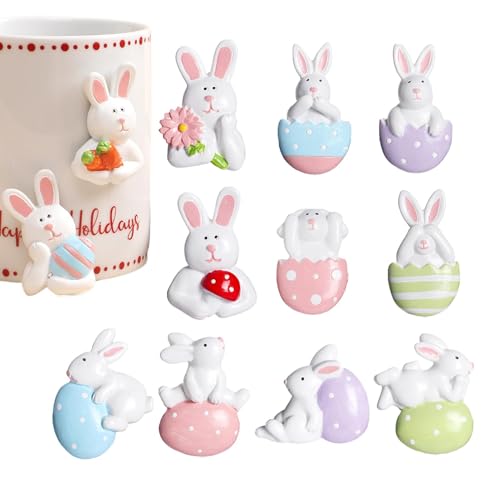 12-teiliges Ostermagnet-Set, Kühlschrankhasen-Dekormagnete, magnetisches Weihnachtshasen-Set, niedliche Häschen-Kühlschrankmagnete, Ostermagnet-Partyzubehör 5 cm/1,97 Zoll für Osterpartys und Versamml von Riaisttd