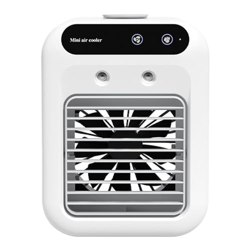Air Conditioner Fan, Desktop Humidifier, USB Cooling Device, 6.46x4.49x8.43 Inches, 2 Speed Adjustable, Quiet Compact Design, Ideal for Car Dorm Tent RV Garage Nursery Desk Travel Use von Riaisttd