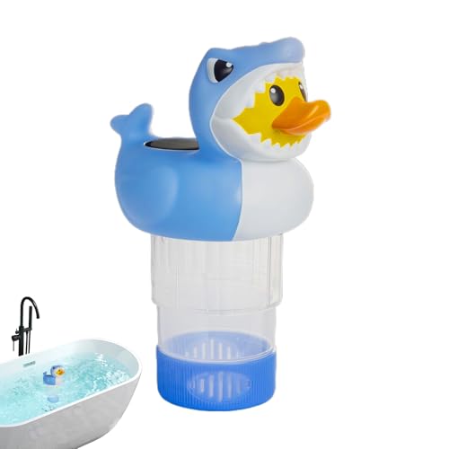 Chlorine Dispenser, Pool Floater, 7.64x5.51x8.58 Inches Solar Chlorinator, Smart Floating Device with Energy-Saving Night Light for Swimming Tub Spa Water Maintenance von Riaisttd