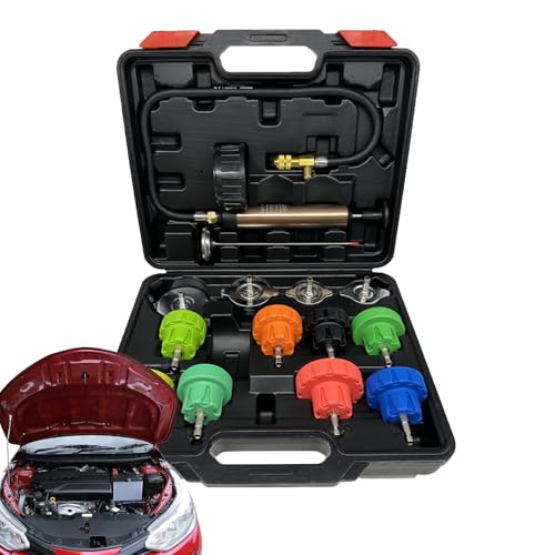 Cooling Pressure Tester Kit, 14-Piece Automotive Tool Set, Engine Compression, 34x30x10cm, Vacuum Fill System, for Technicians Mechanics Garage Compatible with Most Vehicles von Riaisttd