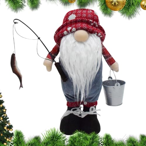 Fisherman Wichtel Plüsch, Bauernhaus Wichtel Dekoration, Handgemachte Tomte Ornamente, Angelwichtel Figur, 27,9 cm Plüsch, gesichtsloser Wichtel Dekor, Tischplatte Wichtel Figur, Bauernhaus Fisherman Wichtel Plüsch, Bauernhaus Wichtel Dekoration, Handgemachte Tomte Ornamente, Angelwichtel Figur, 27,9 cm Plüsch, gesichtsloser Wichtel Dekor, Tischplatte Wichtel Figur, Bauernhaus von Riaisttd