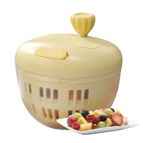 Gemüseschleuder, Salattrockner, Produkt-Waschschüssel, 14 x 14 x 12 cm, 800 ml Fassungsvermögen mit integriertem Sieb, Boden-Design, für Küche, Vorbereitung im Freien, Picknick, Camping Gemüseschleuder, Salattrockner, Produkt-Waschschüssel, 14 x 14 x 12 cm, 800 ml Fassungsvermögen mit integriertem Sieb, Boden-Design, für Küche, Vorbereitung im Freien, Picknick, Camping von Riaisttd